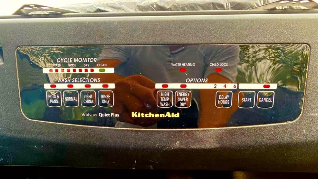 KitchenAid Dishwasher Clean Light Blinking 7 Times