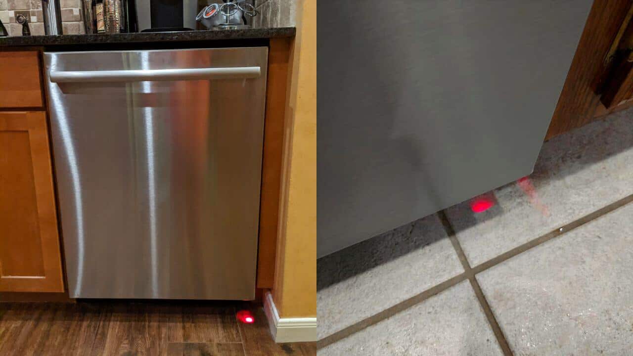 bosch dishwasher red light on floor